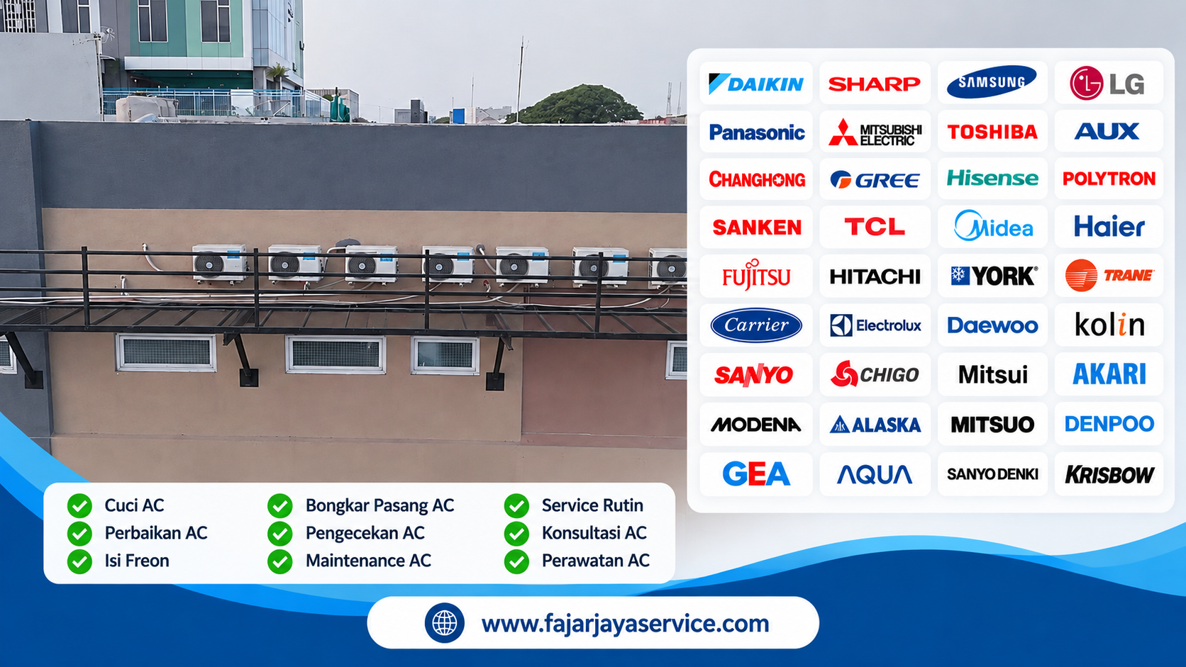 Service AC semua merek Fajar Jaya Service